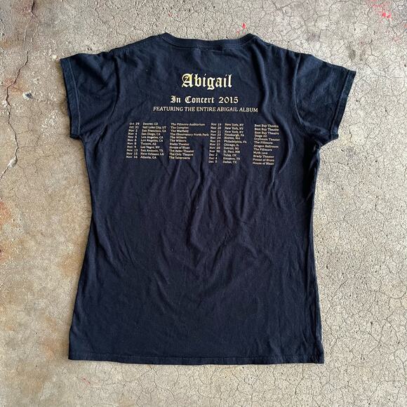 2015 King Diamond Abigail‎ in Concert Womens M Heavy Metal Band Tour Tee T-Shirt - Picture 4 of 9